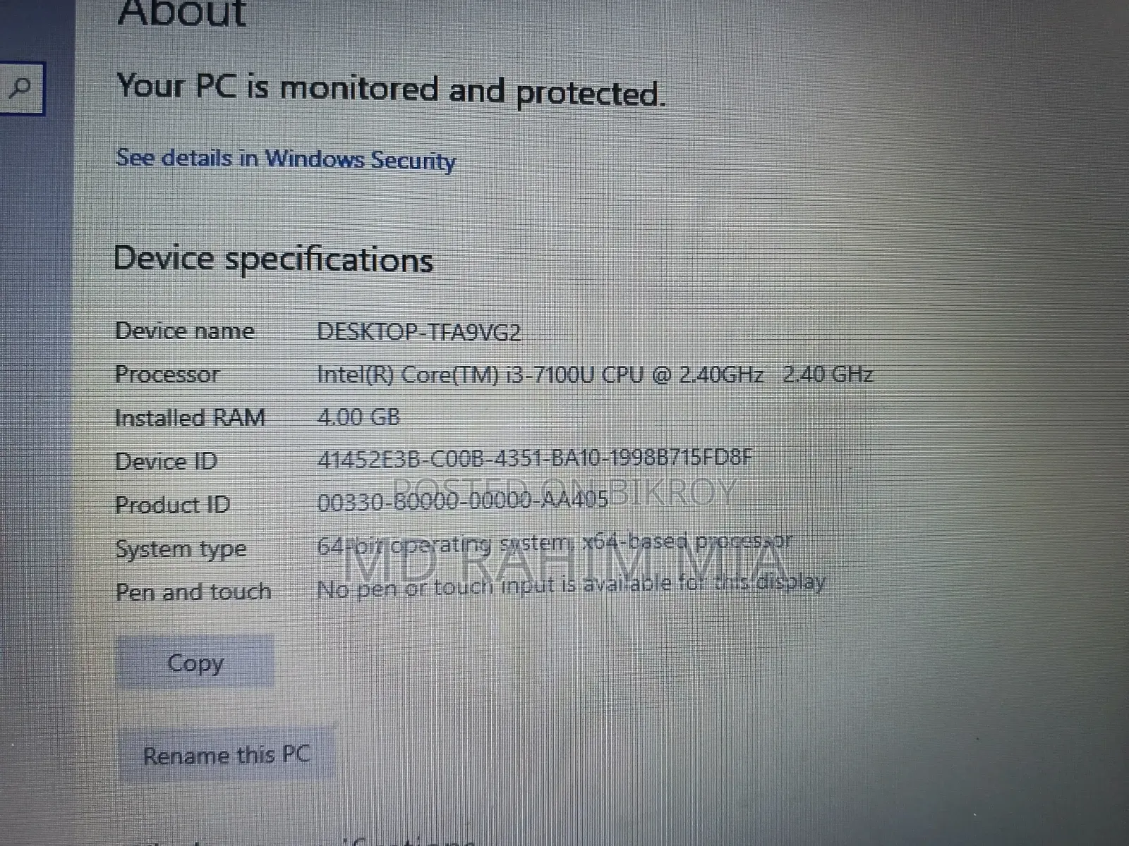 Laptop 4GB Intel Core I3 HDD 500GB
