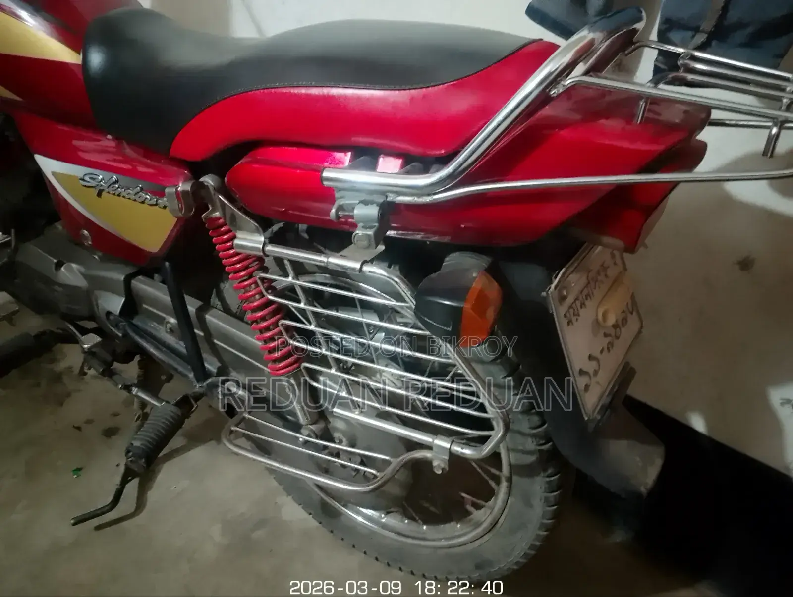 হিরো স্প্লেন্ডার প্লাস ২০০৮ লাল