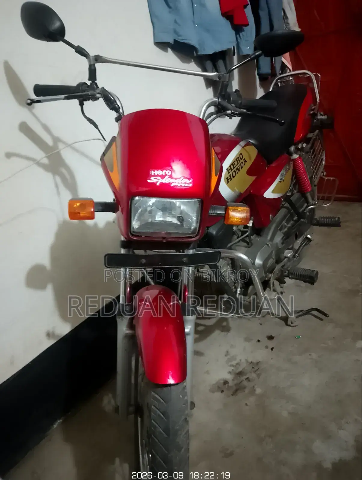 হিরো স্প্লেন্ডার প্লাস ২০০৮ লাল