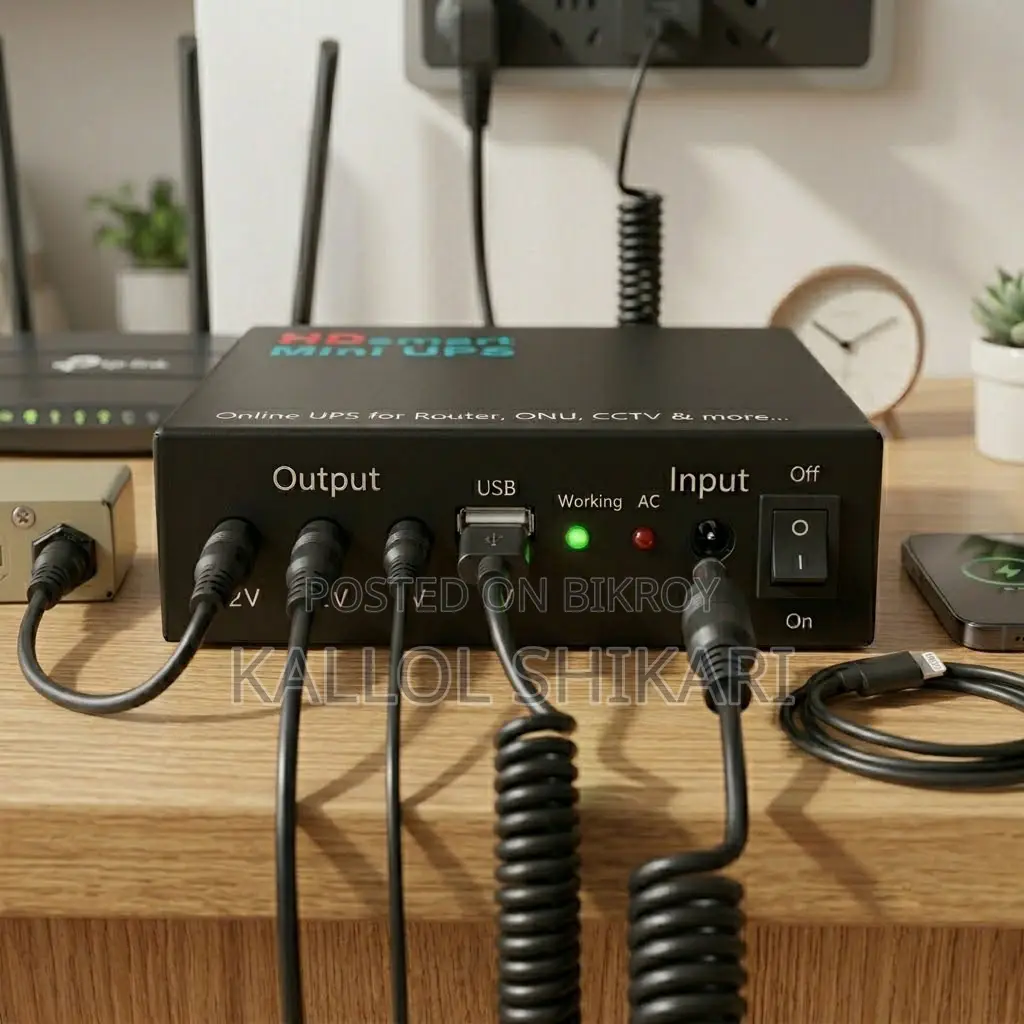 HD Smart Mini Ups Box | Powerful Backup Solution Wifi Routers, IpCamera