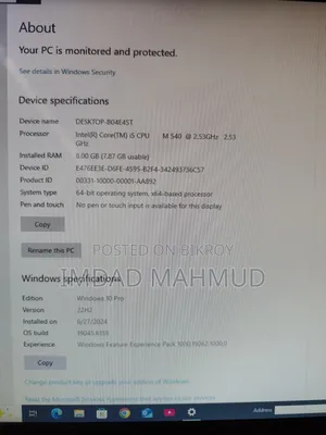 Desktop Computer 8GB Intel Core i5 SSD 128GB