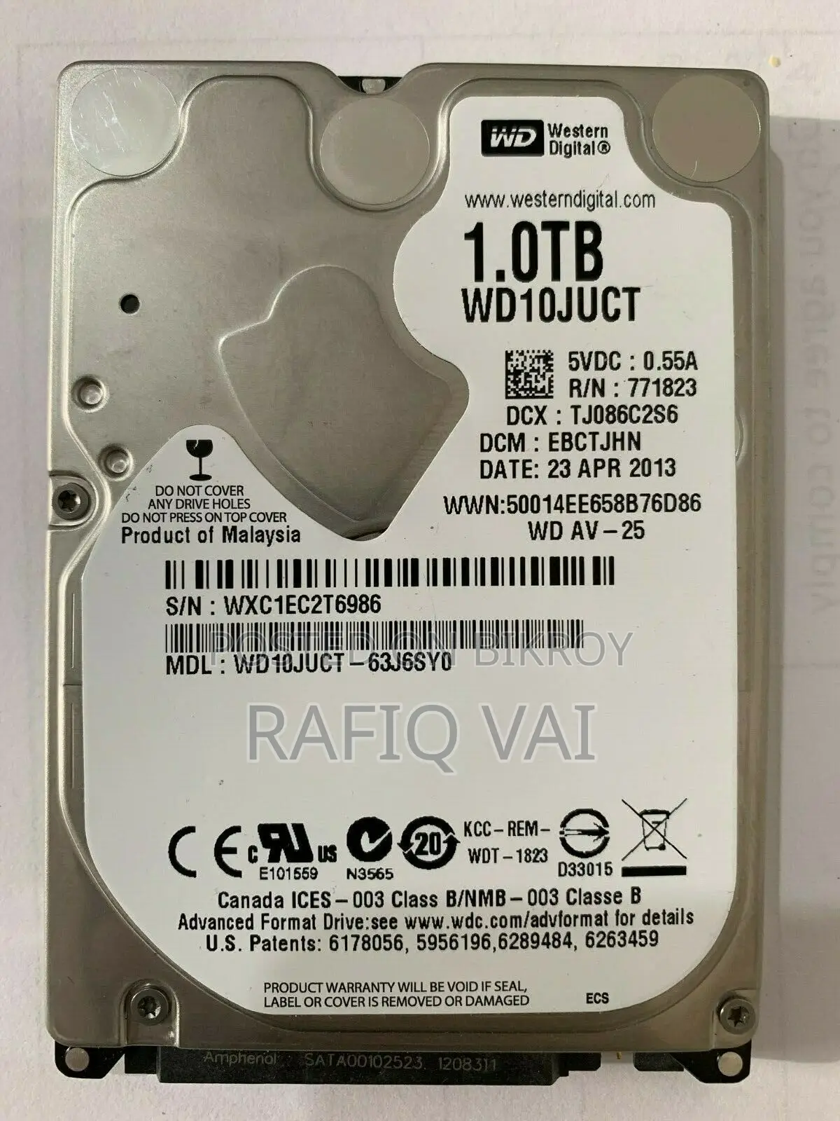 Laptop 1TB Hard Disk 100% Health