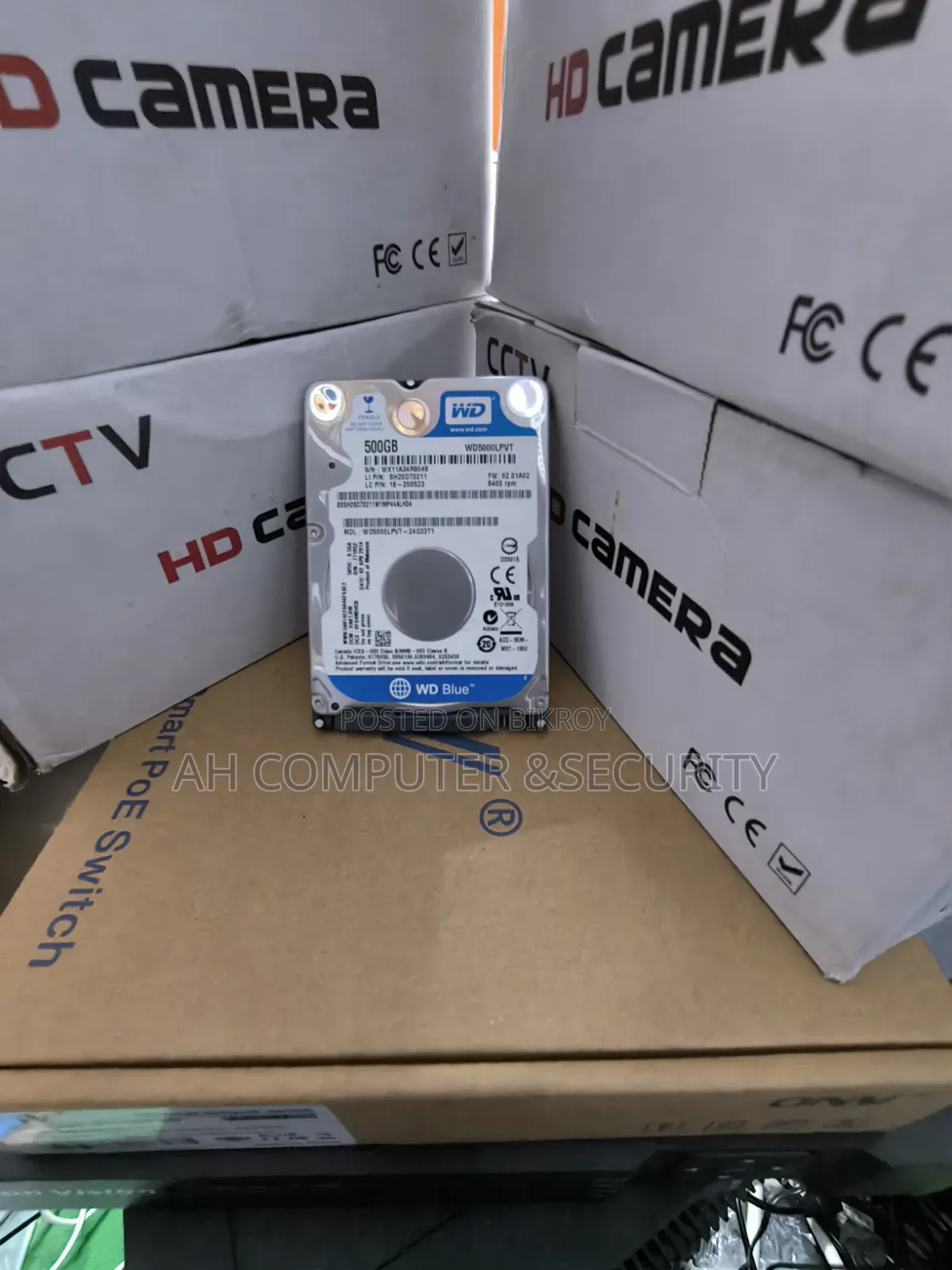 Poe 8 Pcs Camera 8 Channel NVR 8 Port Poe Switch 500gb HDD
