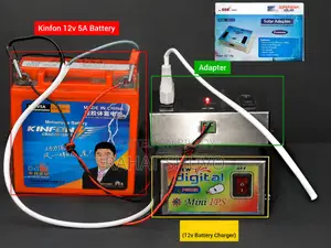 12V 5Ah Battery, Custom Charger, Adapter, Backup System