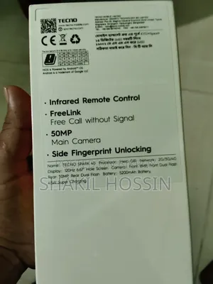 নতুন টেকনো স্পার্ক ৪০ ১২৮ জিবি কালো