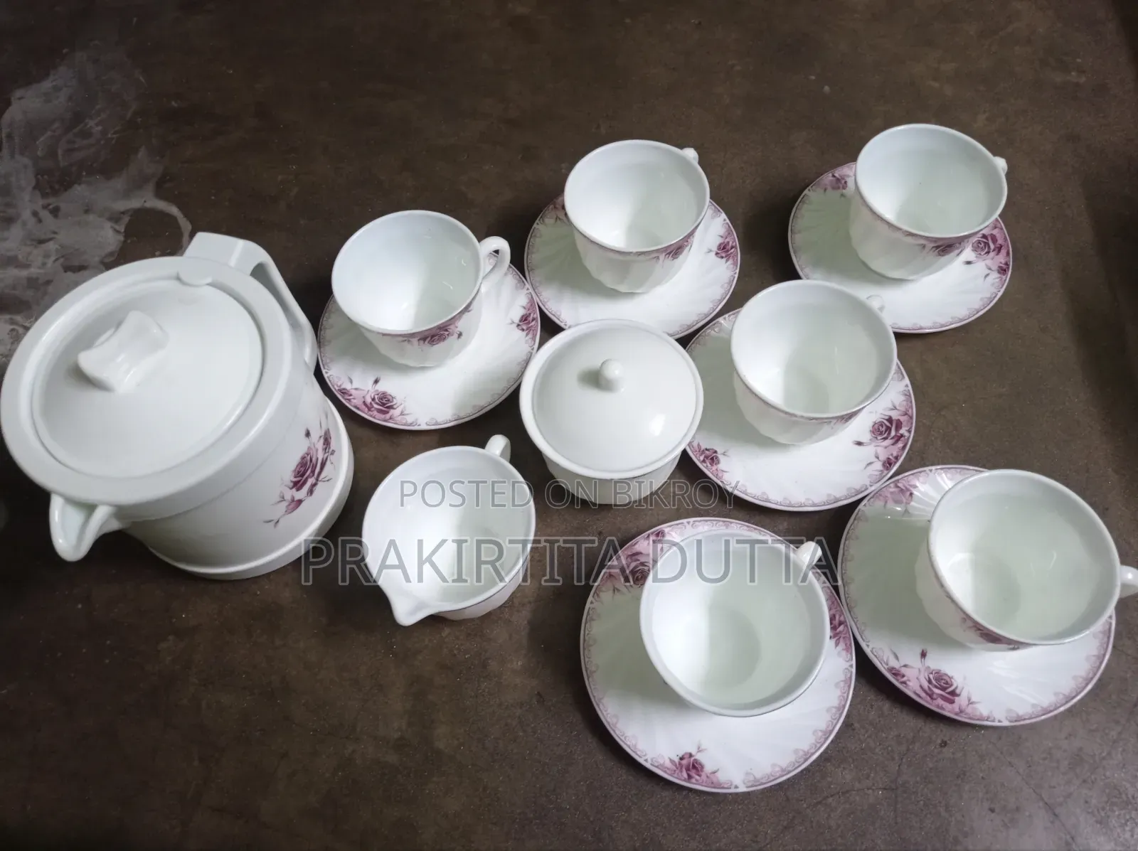 6 Piece Heat-Resistant Opal Glassware Tea Set