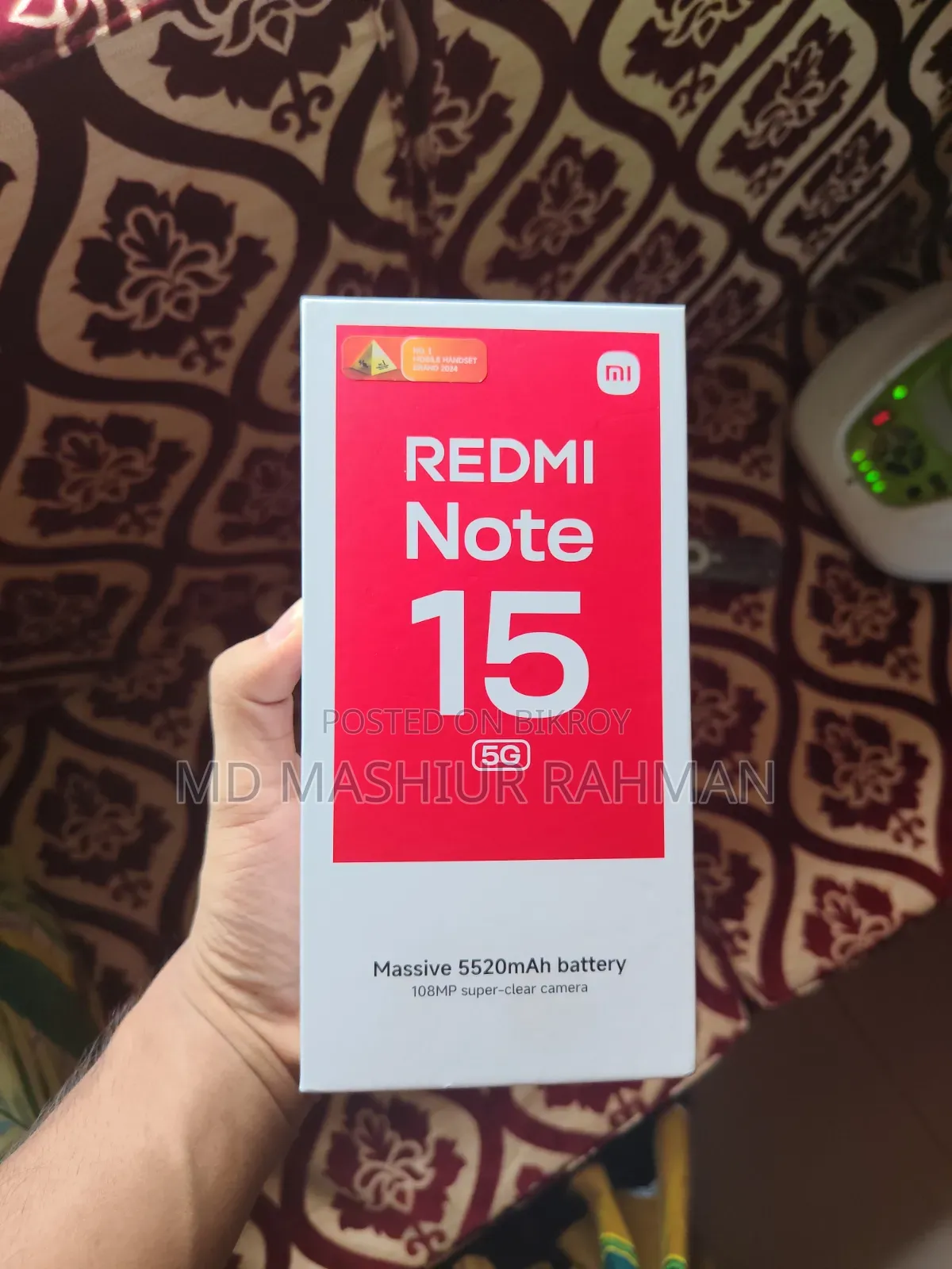 Xiaomi Redmi Note 15 ২৫৬ জিবি কালো