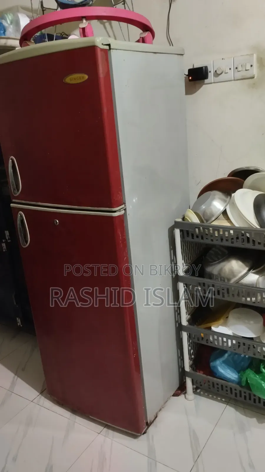 Singer 220 Litre Double Door Refrigerator - For sale in good condition.