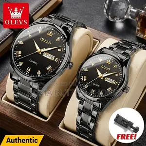 Olives 5563 Couple Watch (Full Black)