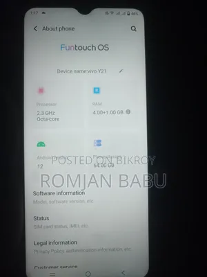 Vivo Y21 64 GB White