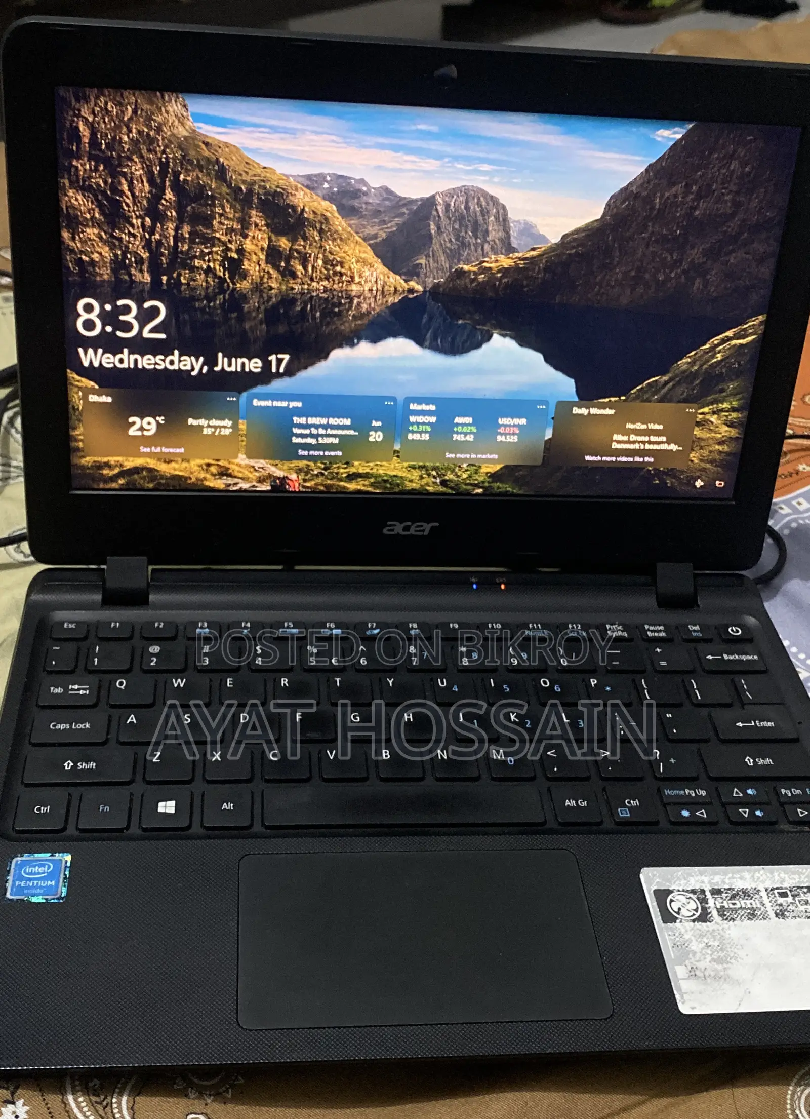 Laptop Acer Aspire ES1-132 4GB Intel Celeron HDD 500GB