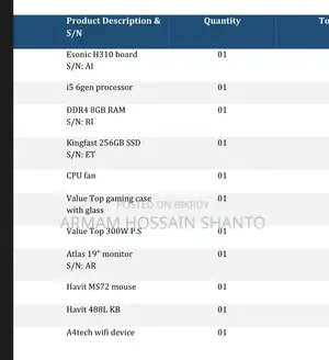 Desktop Computer 8GB Intel Core i5 SSD 256GB