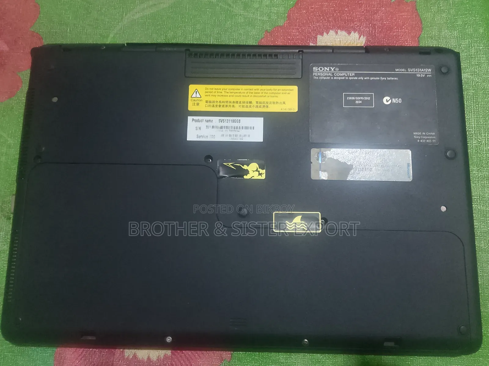 ল্যাপটপ সনি ভাইও এসভিএস১৩১১৮জিএনবি ১৬জিবি এইচডিডি+এসএসডি ৫০০জিবি