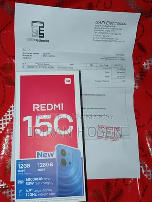 নতুন Xiaomi Redmi 15C 4G ১২৮ জিবি কালো