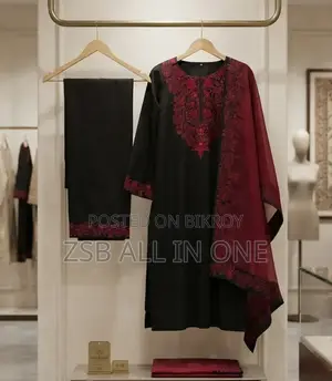 Sequence Embroidery Three Piece Comfortable Dress