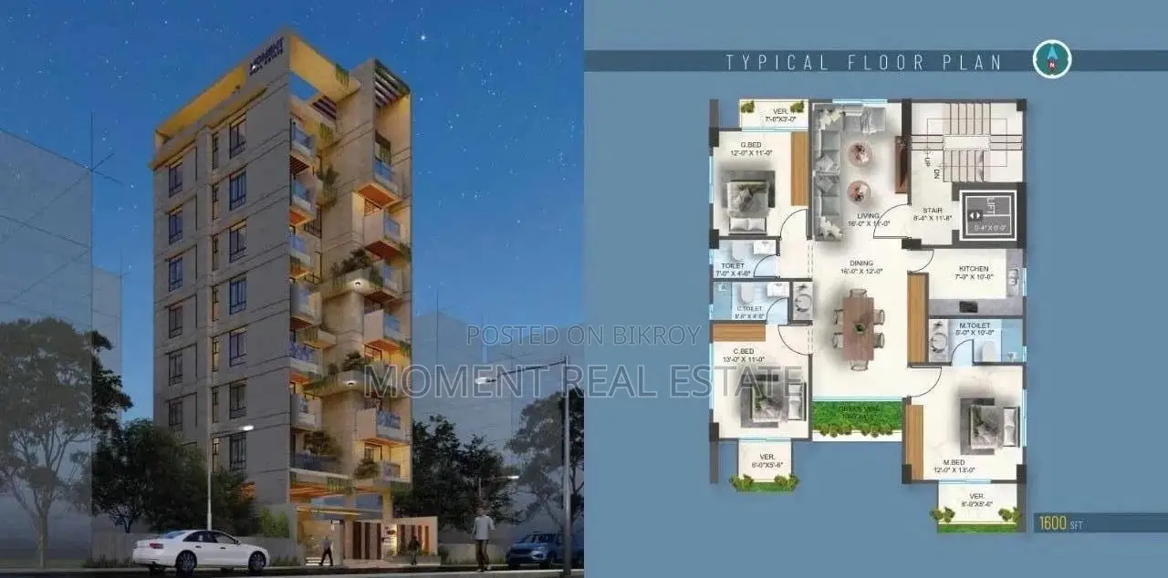মোমেন্ট রিয়েল এস্টেট, বসুন্ধরা-এ ৩ বেডরুমের অ্যাপার্টমেন্ট বিক্রয়