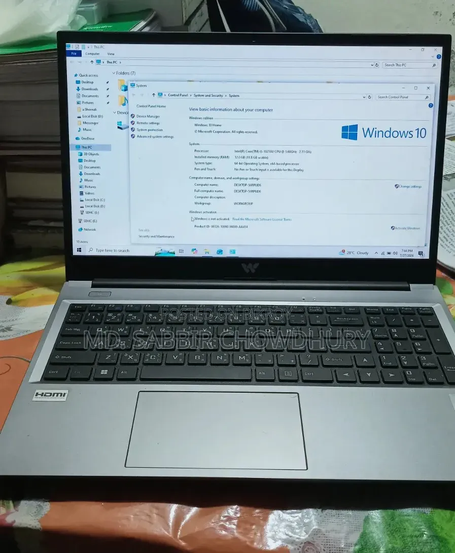Laptop 8GB Intel Core I5 SSD 256GB