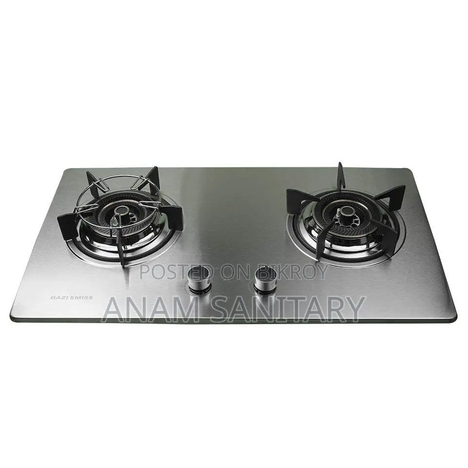 Gazi P316 CAM Smiss Stainless Steel Double Burner Gas Stove LPG