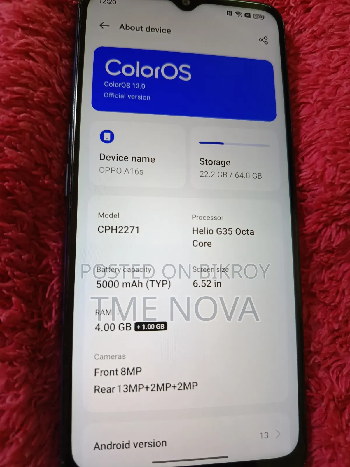 Oppo A16 64 GB Blue