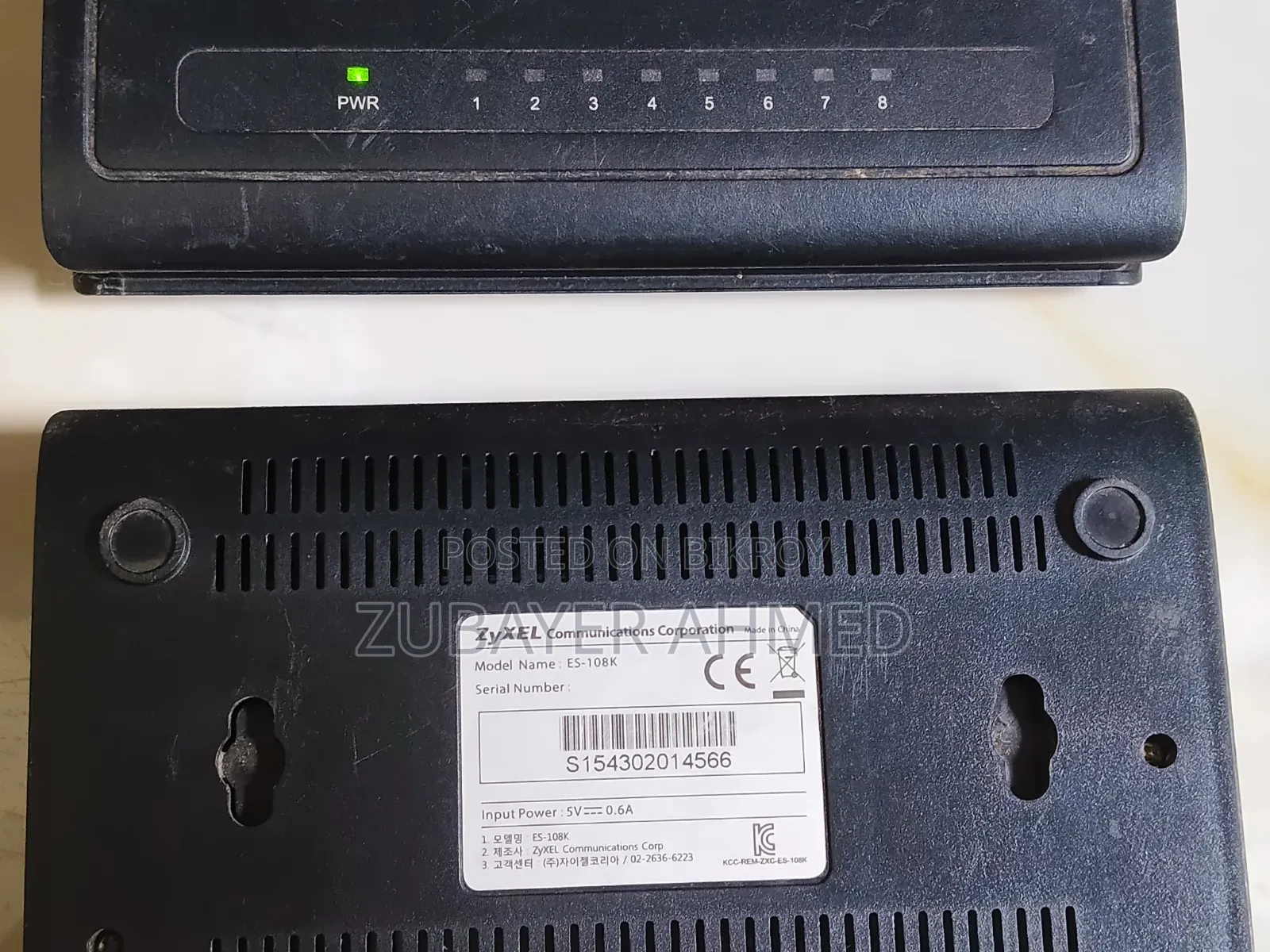 Zyxel ES- 8-Port Network Switch