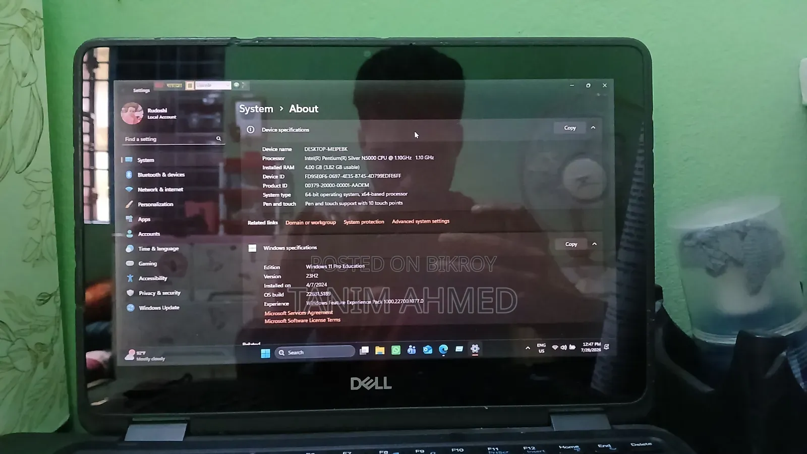 Laptop Dell Latitude 7490 4GB Intel Pentium SSD 512GB