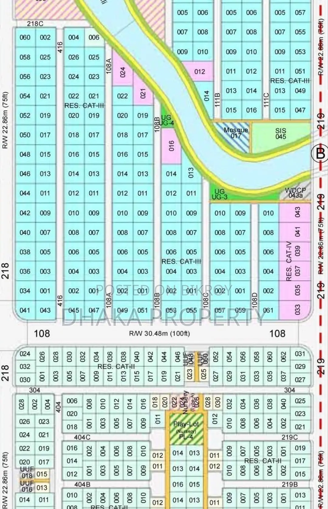 7.5 Katha South/East Facing Corner Land with 30/100ft Road at Sector 8