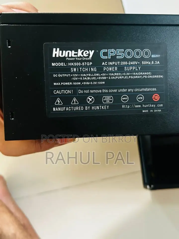 Huntkey CP5000 500W Power Supply (Excellent Condition)