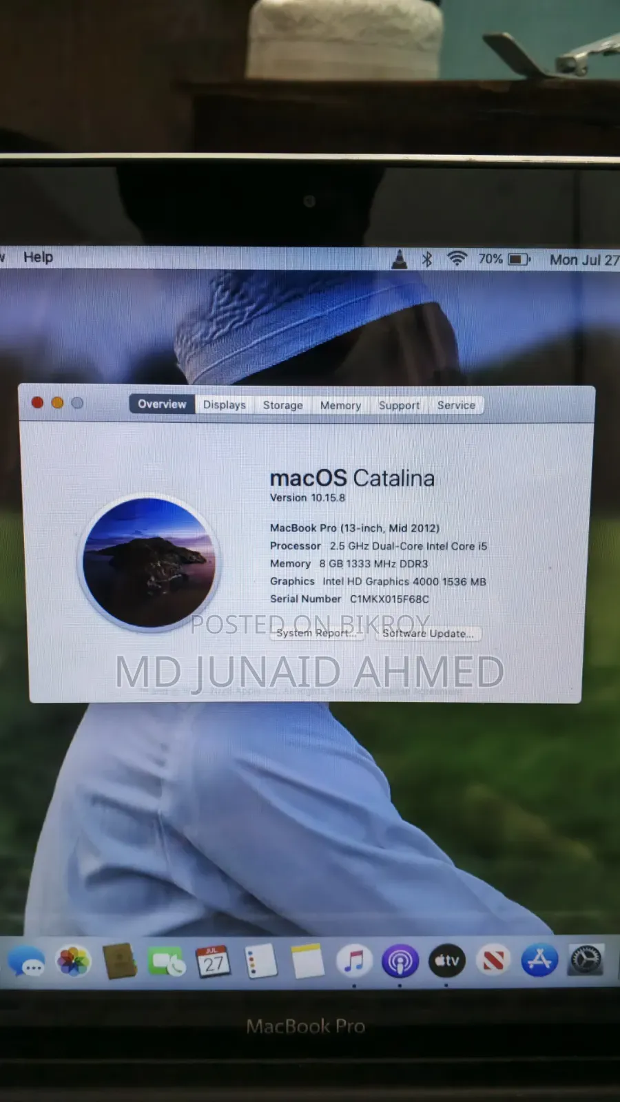 Apple MacBook Pro 2012 Laptop 8GB Intel Core I5 128GB SSD