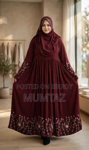 Rajanigandha Embroidery Borka With Hijab