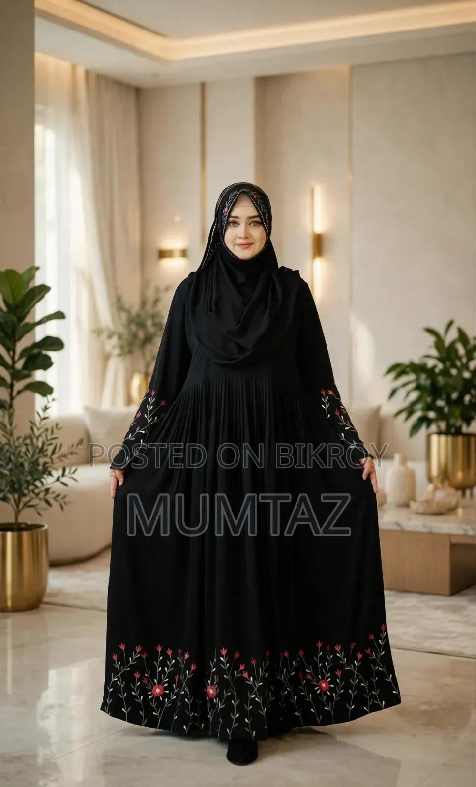 Rajanigandha Embroidery Borka With Hijab