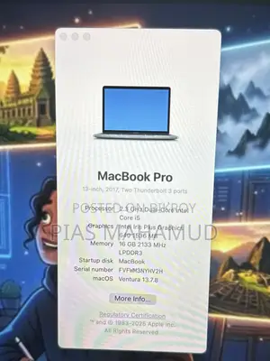 Laptop Apple MacBook Pro 2017 16GB Intel Core i5 SSD 512GB