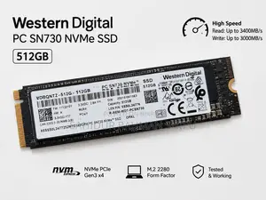 Western Digital PC SN730 NVMe SSD 512GB | High Speed M.2 PCIe Gen3 X4
