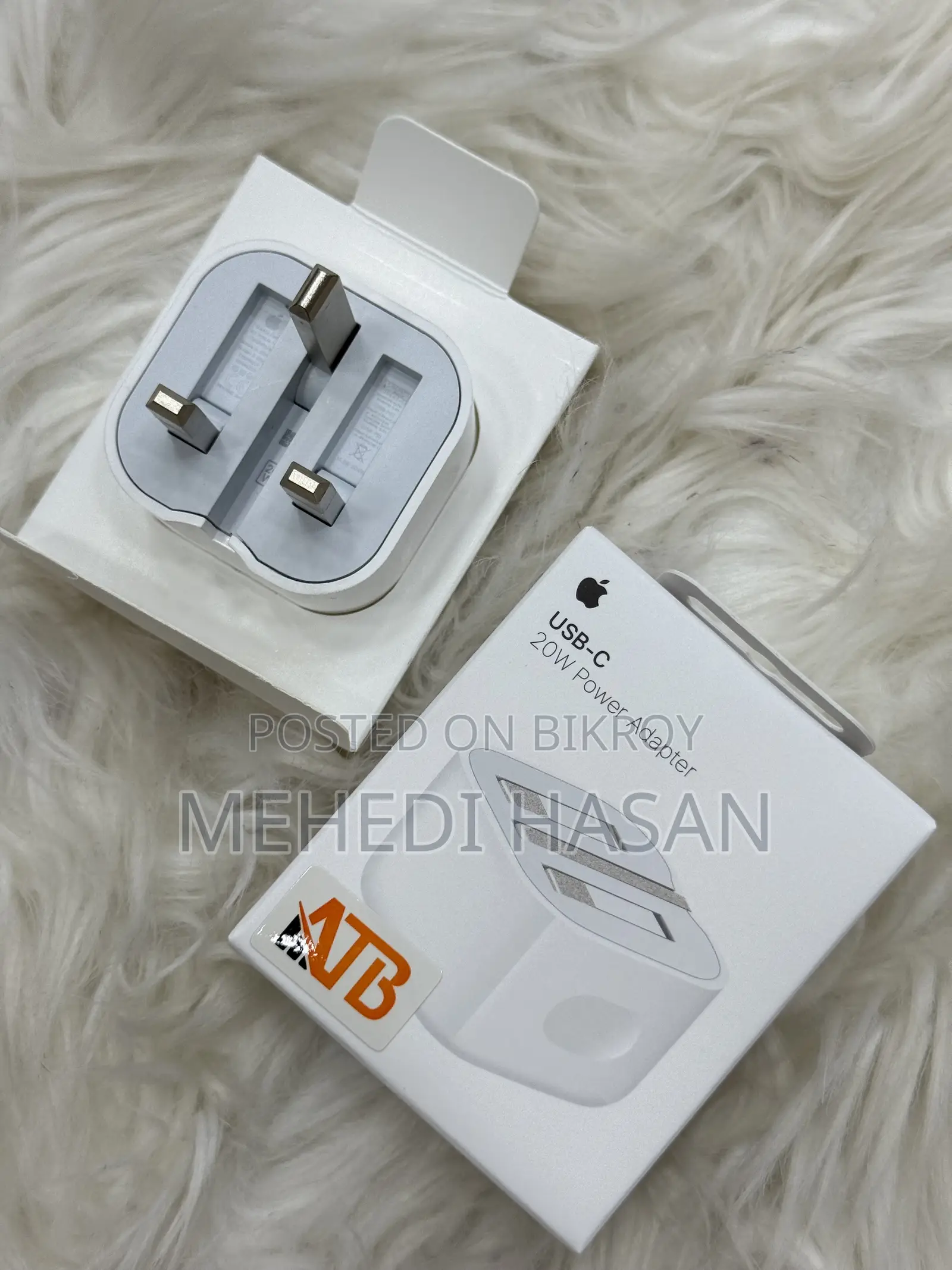 Apple Genuine 20W USB-C Fast Charger (UK 3-Pin) | NFC Verified