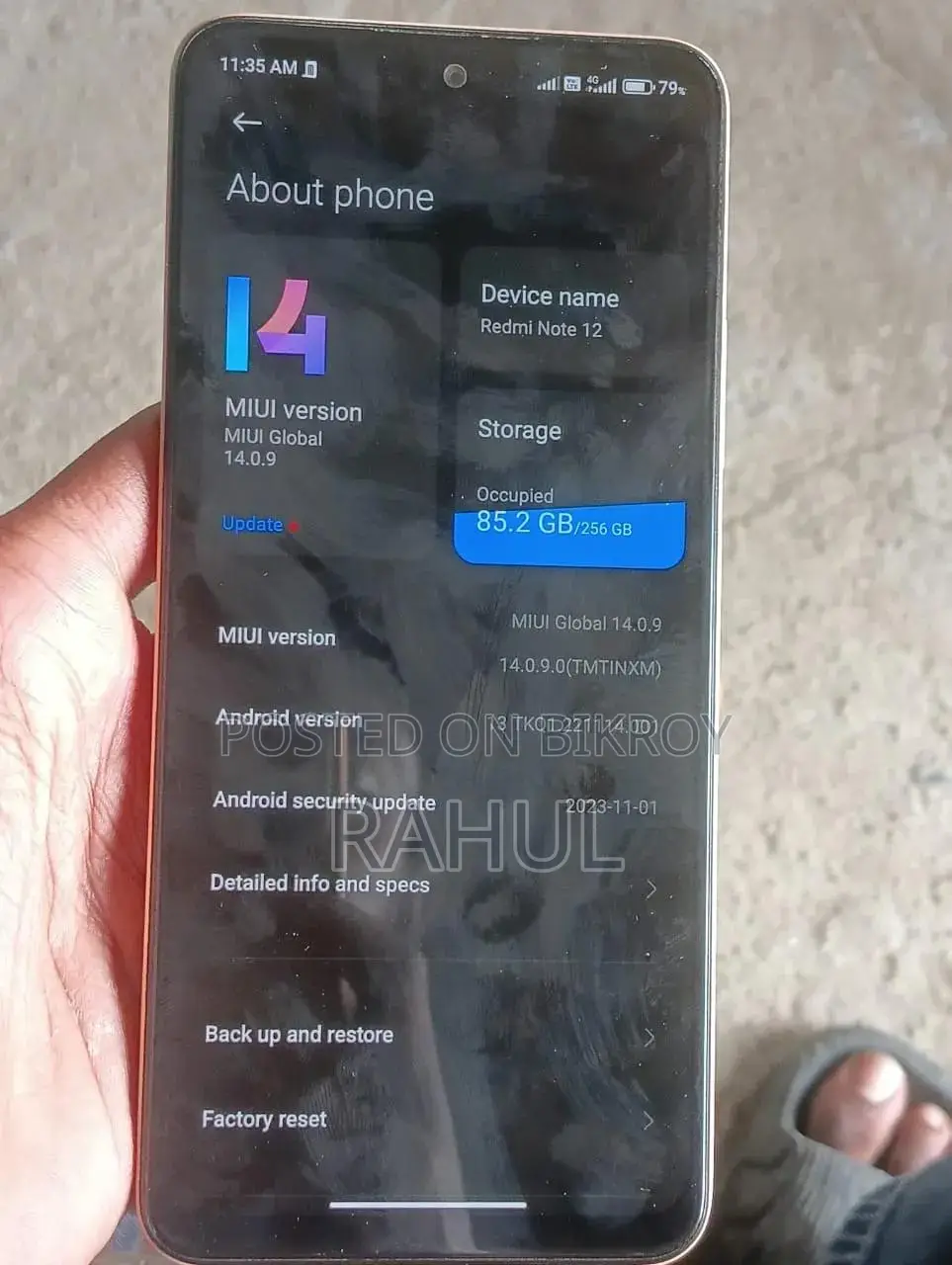 Xiaomi Redmi Note 12 256 GB Gold