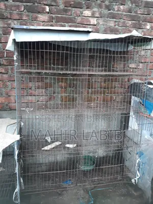 8-Compartment Tiered Cage, 1 Small Sized Breeding Nest, Made with Thick Rods