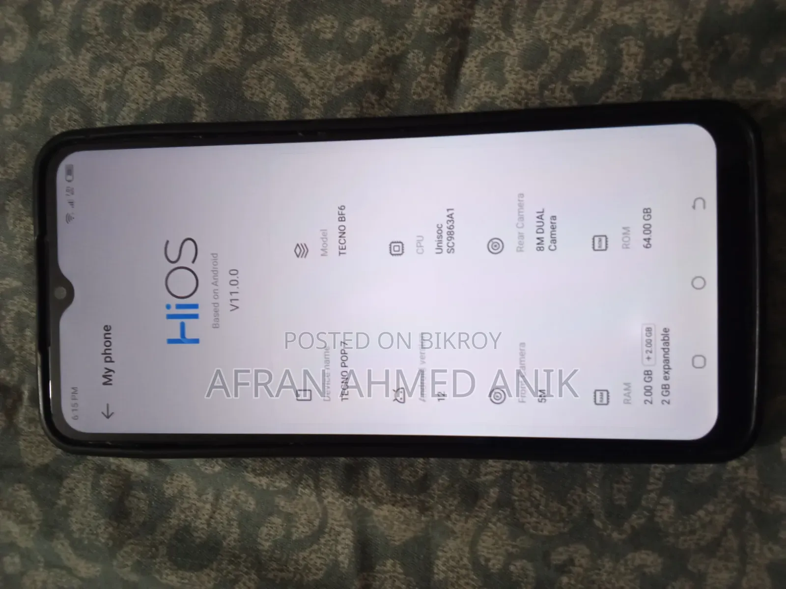 Tecno Pop 7 64 GB Black