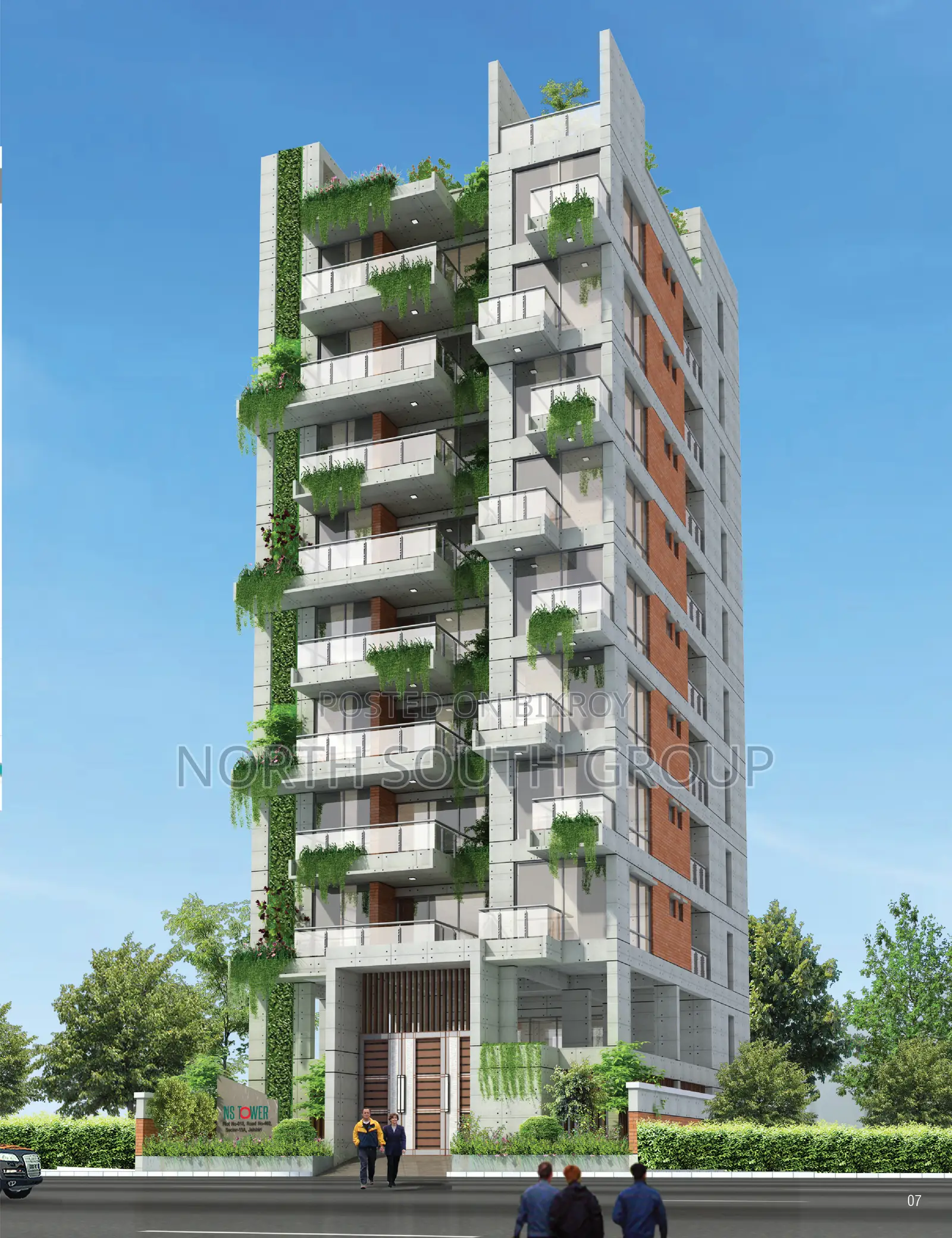 এনএস টাওয়ার, জলসিঁড়ি আবাসন-এ ৪ বেডরুমের অ্যাপার্টমেন্ট বিক্রয়ের জন্য