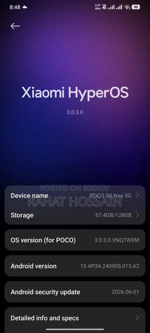 Xiaomi Poco X6 256 GB Blue