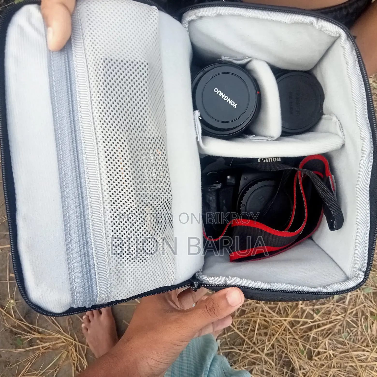 ক্যানন ৭৬০ডি ক্যামেরা ৬৪ মিমি জুম লেন্স ৫২ মিমি প্রাইম লেন্স এবং একটি বক্সসহ