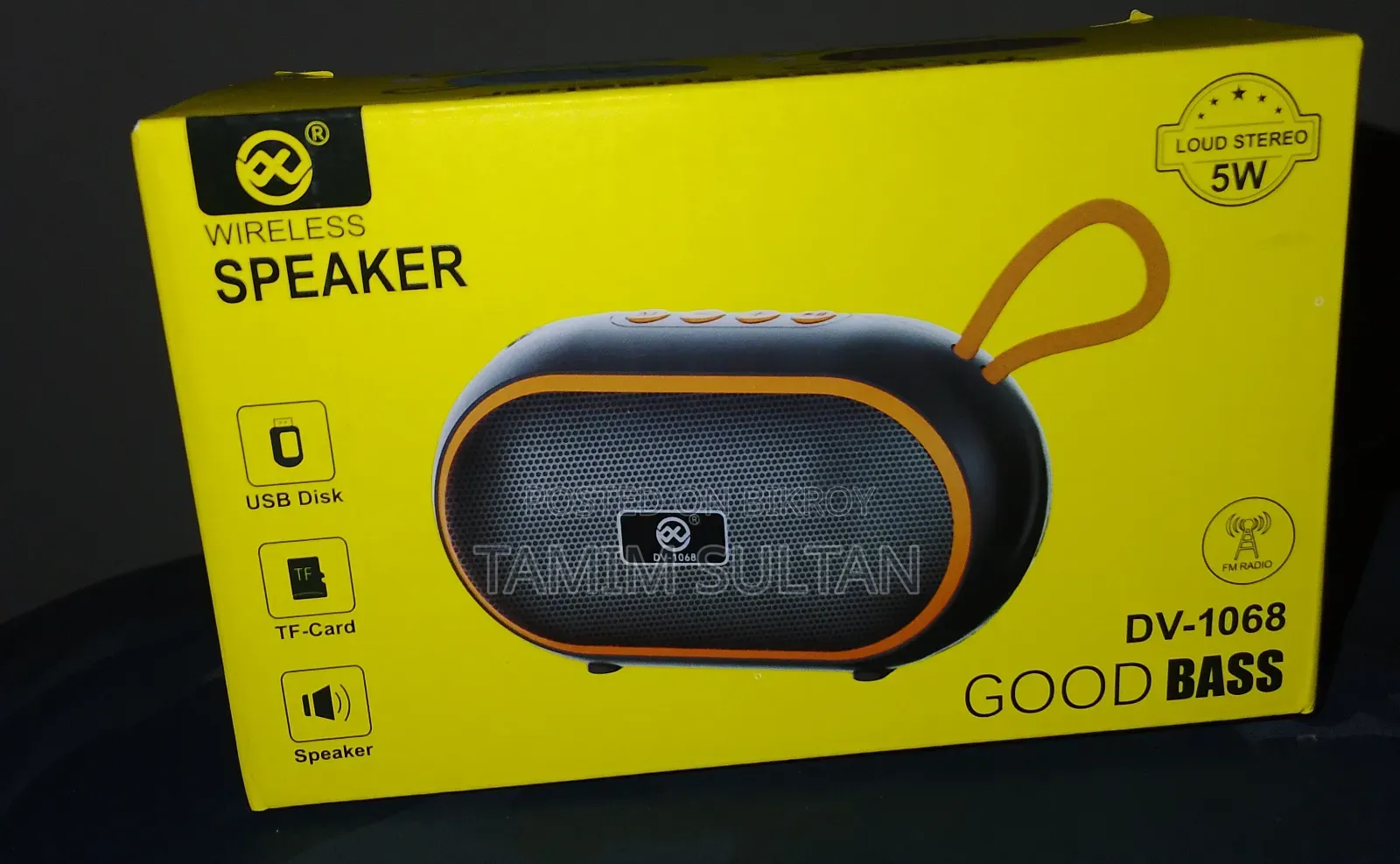 New Wireless Bluetooth Speaker DV-1068 Powerful Bass & Sound!