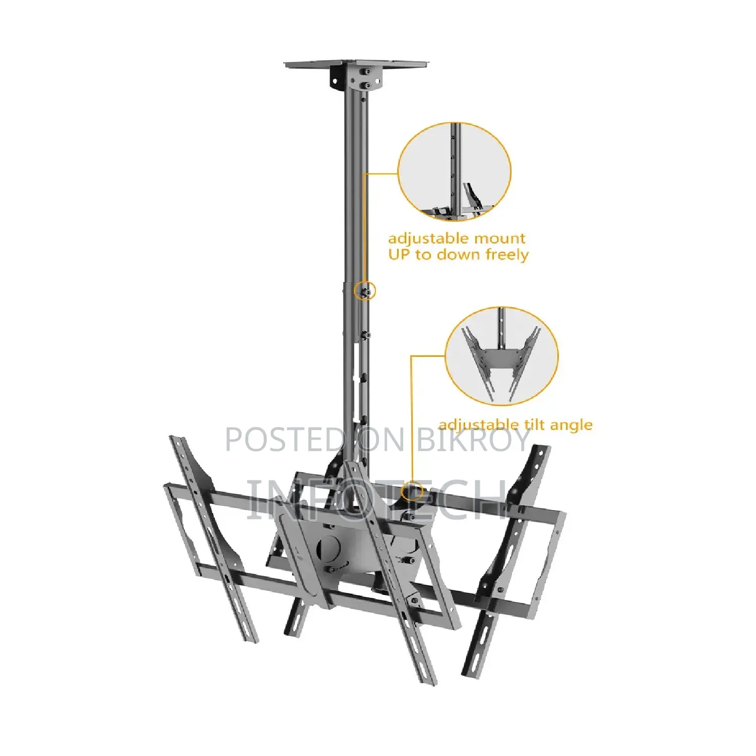 Kaloc KLC-T2 (32-75) Inch Dual TV Ceiling Mount