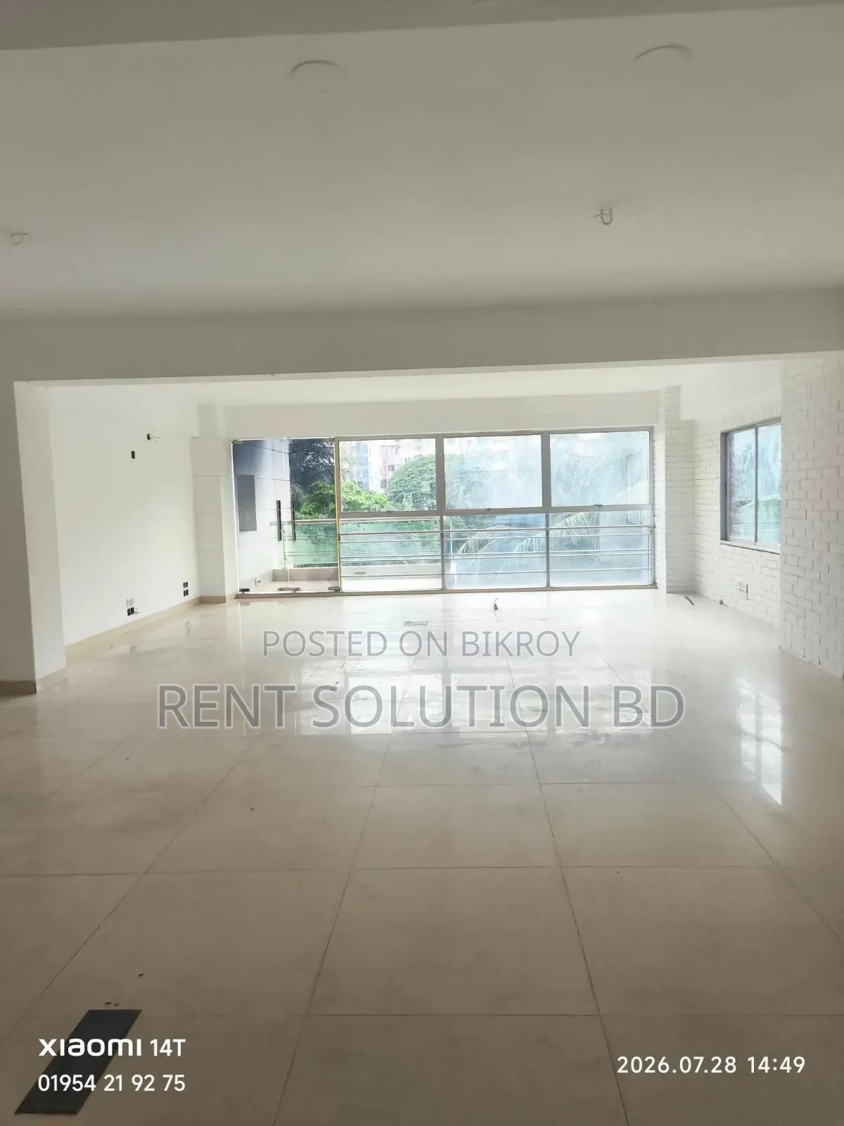 2750 SQFT Open Space Office for Rent | Gulshan | Lake View