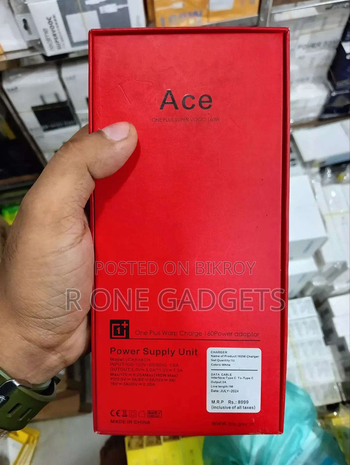 One Plus 160 Watt Supervooc Official Original Charger