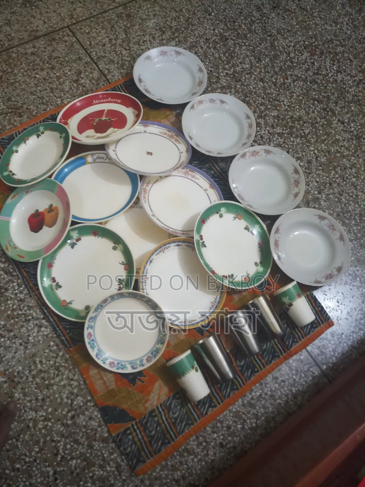 Plates and Glasses for Sale
