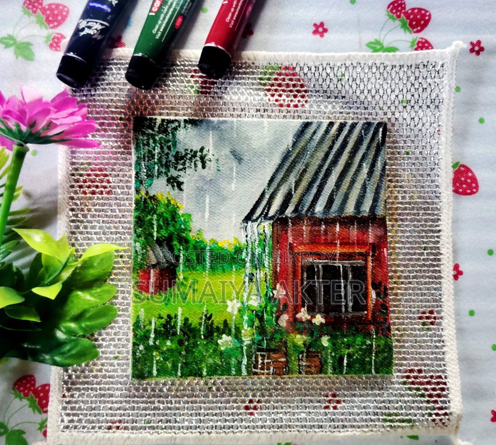 Canvas With Acrylic, Resin, Waterproof