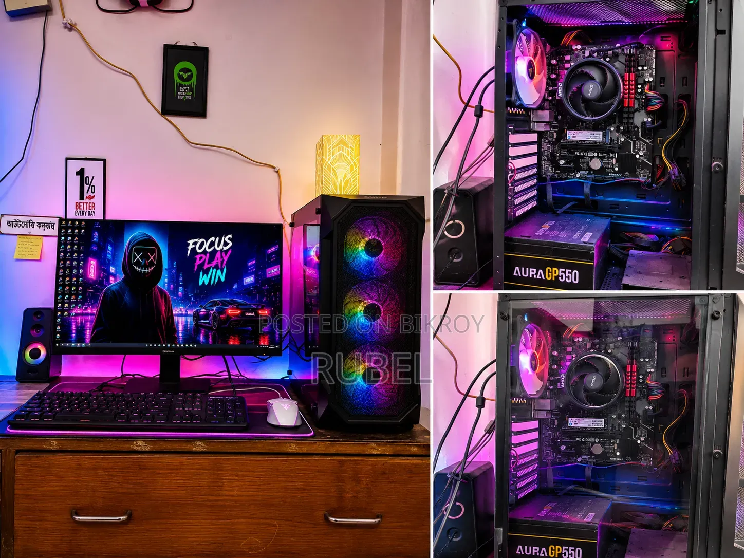 Desktop Computer 16GB AMD Ryzen 5 SSD 500GB