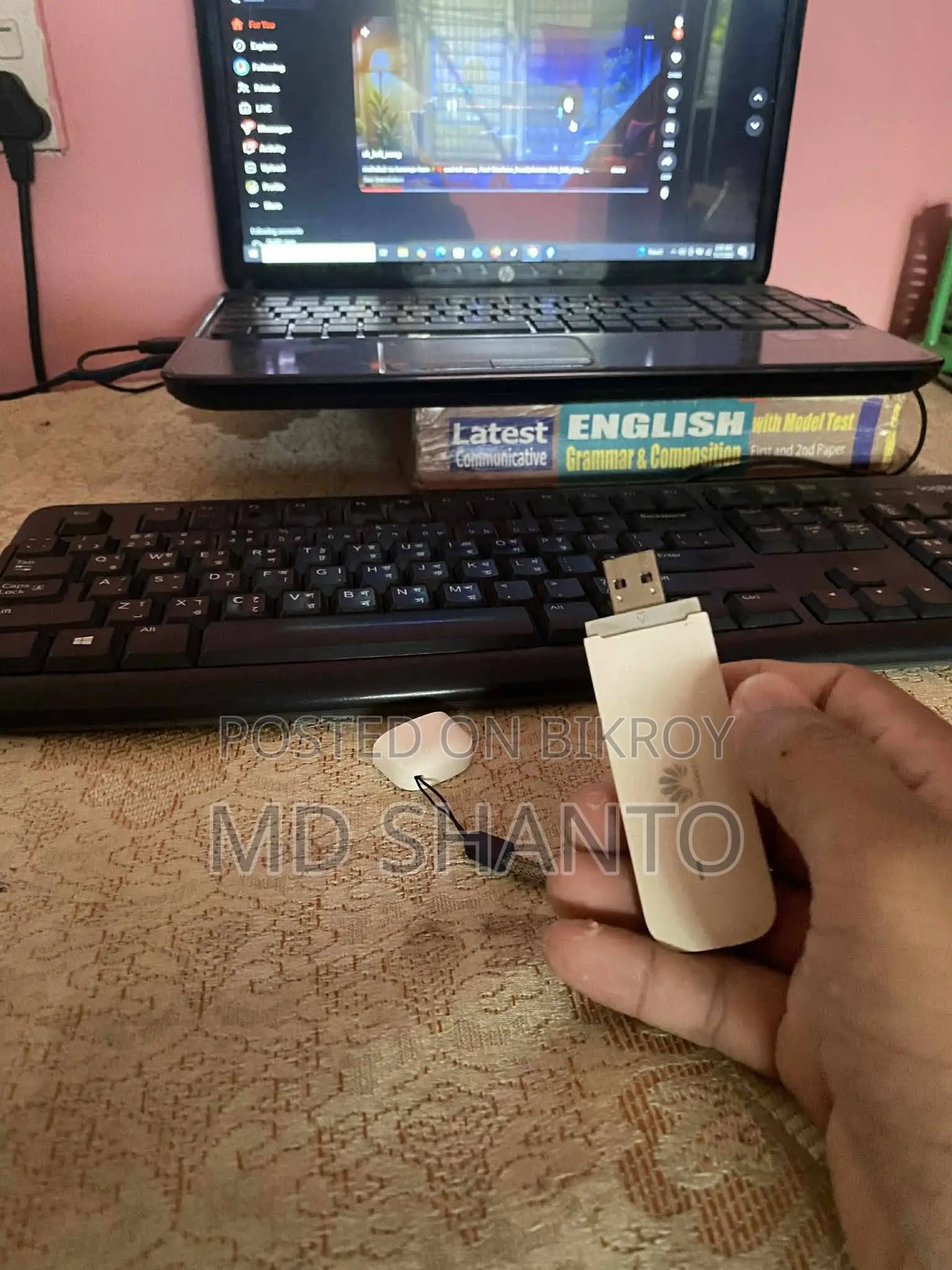 হুয়াওয়ে E3372h-153 4G LTE USB 150mbps মডেম মাইক্রো-এসডি কার্ড স্লট সহ