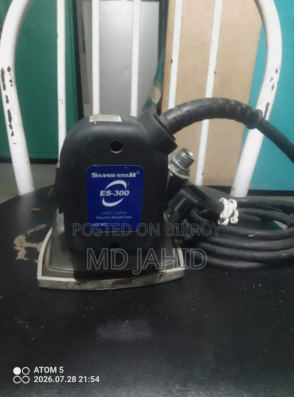 Electric Steam Iron, Model: es-300