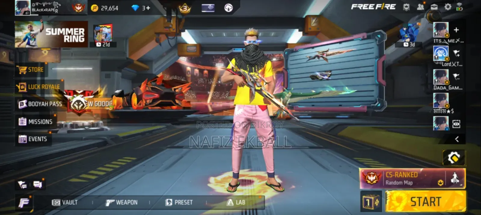 FREE Fire Id Sell