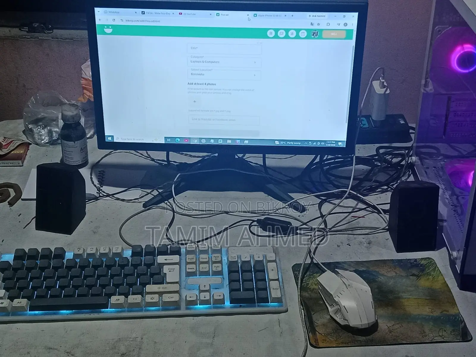 Desktop Computer 8GB Intel Core I3 SSD 128GB